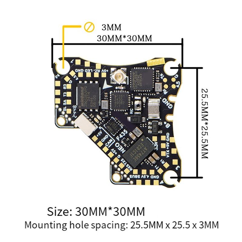 FBIL-F435 NEO 1S AIO Vluchtcon - Fpv Drone Flight Controller recensie en prijs